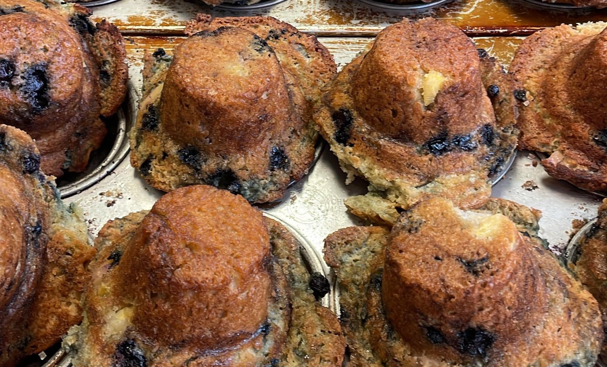 tray of muffins